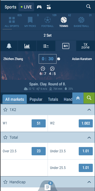 1xbet live betting review