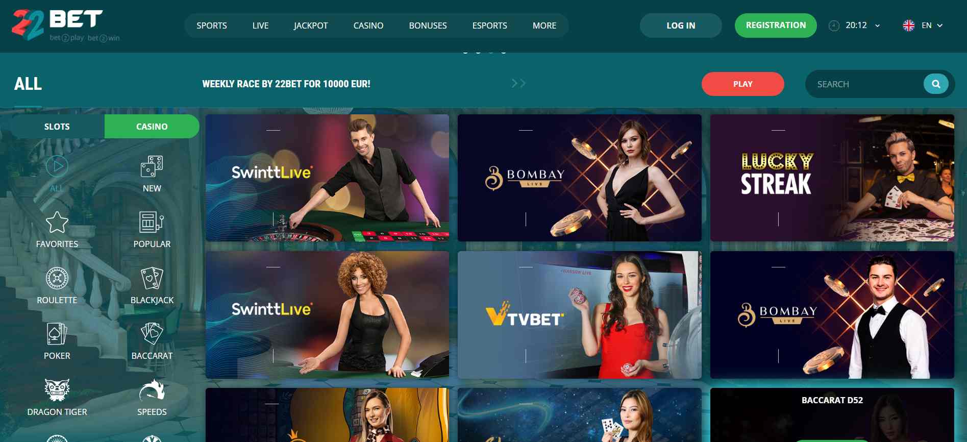 22bet casino