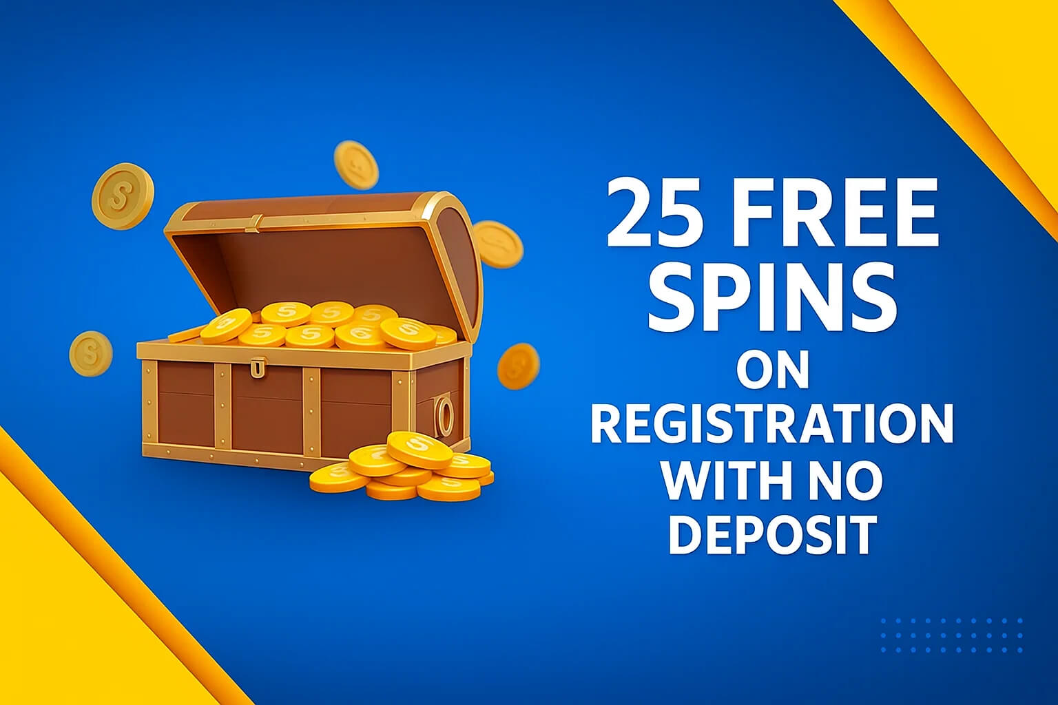 25 free spins on registration with no deposit!