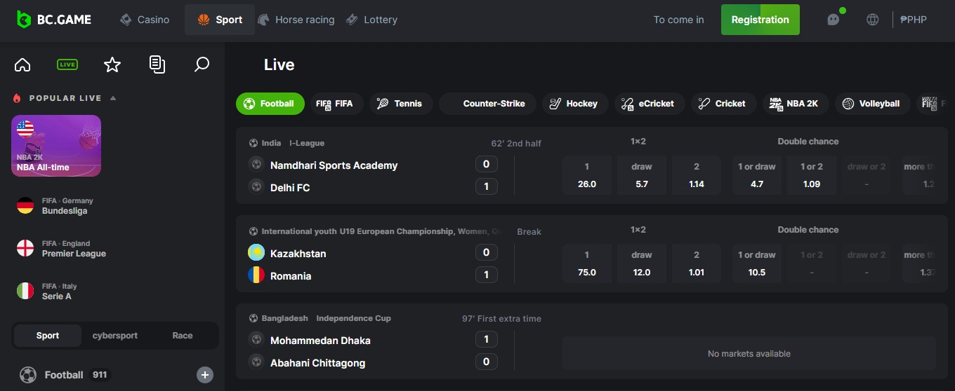 BC.Game Live Betting