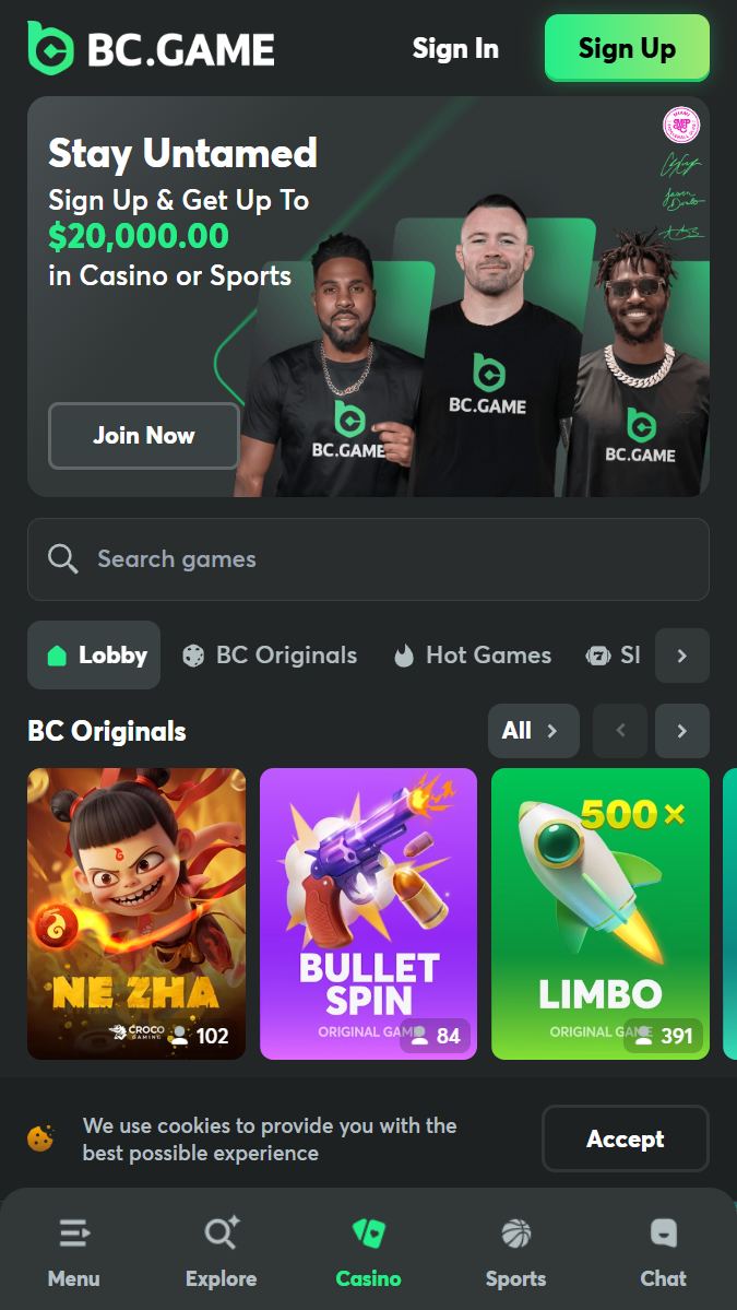 Online casino games with cryptocurrencies at BC Game