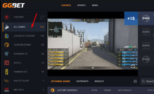 GGBet website screenshot