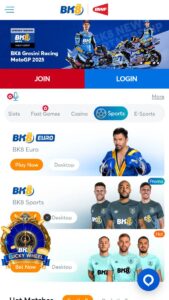 Variety of football bets available at BK8