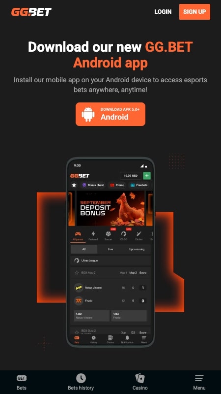 GGbet mobile application