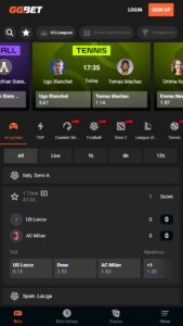 Sports and special odds at GGBet