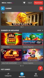 Megapari online casino available in the Philippines